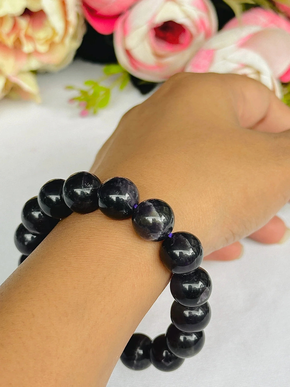 Attract Luck, Enhance Intuition, Improve Health & Skin Bracelet (Amethyst) - Abhimantrit & Certified